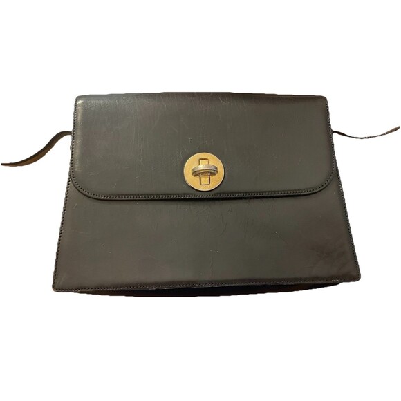 Vintage Bruno Magli Tessa Black Cross Body Bag Purse Handbag - Picture 3 of 11